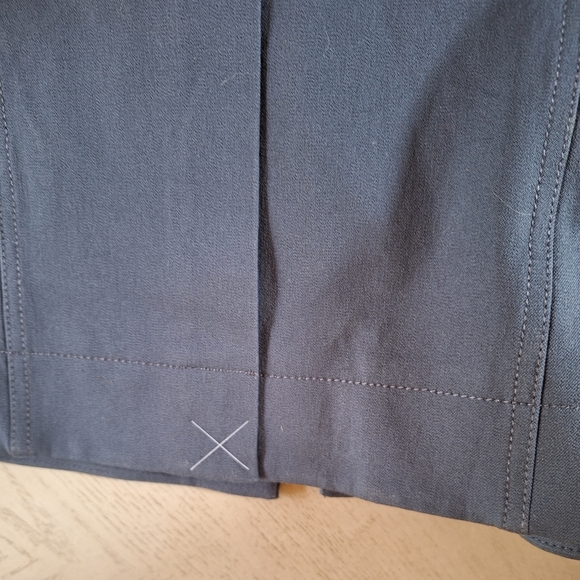 NEW MM Lafleur the Lane skirt midi gray blue better than denim stretch 8 - Picture 6 of 16